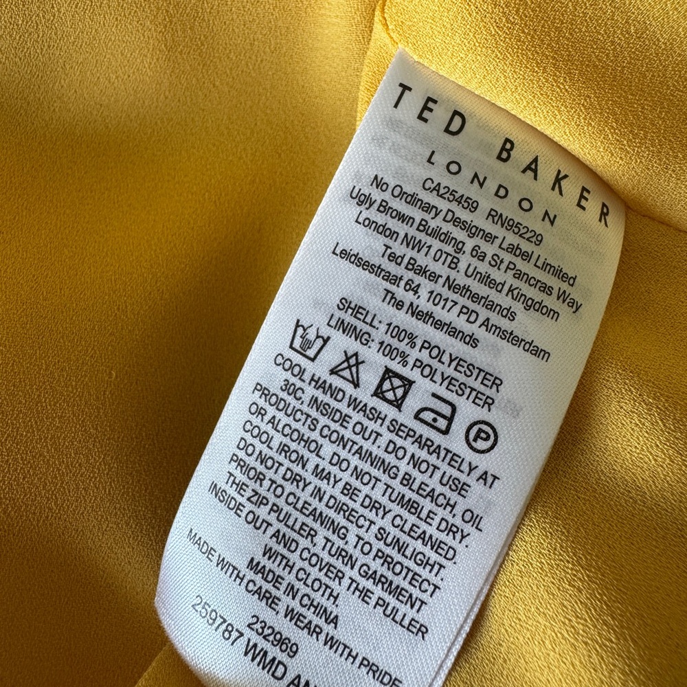 Ted Baker Ansa Cross Pleated Midi Dress 5 US 12 #D7842 - Picture 9 of 9